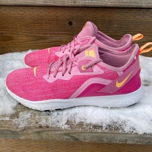 Nike Flex Trainer Sz 10 Training Shoes Pink Rise Melon TINT AQ7491-600